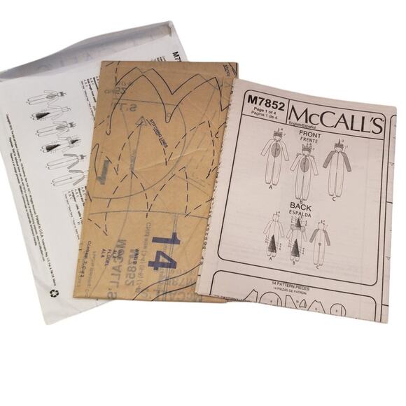 McCalls Unicorn Costume Halloween Costume Sewing Pattern UNCUT M7852 - Picture 5 of 6